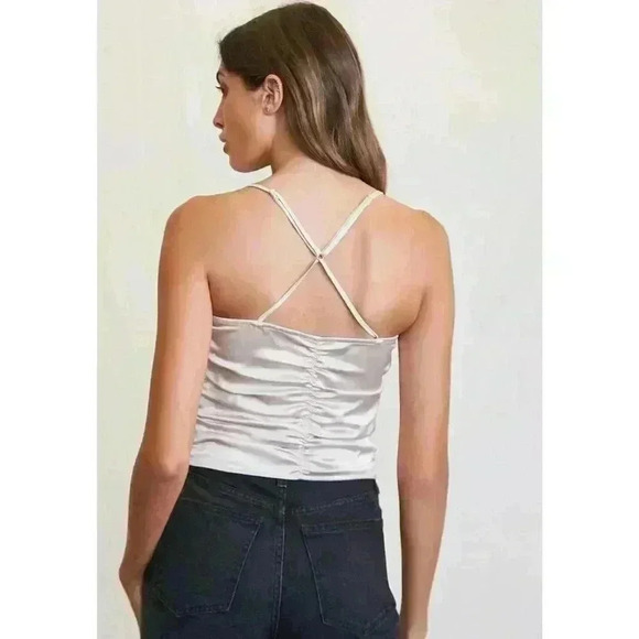 Forever 21 Ruched Satin Criss Cross Cami - Picture 6 of 6